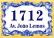 AZULEJO NÚMERO PORTUGUÊS PERSONALIZADO