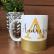 CANECA BRANCA COM GLITTER PERSONALIZADA