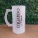 CANECA DE CHOPP DE VIDRO FOSCO PERSONALIZADA