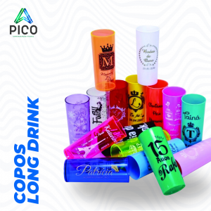 25 COPOS LONG DRINK PERSONALIZADOS      