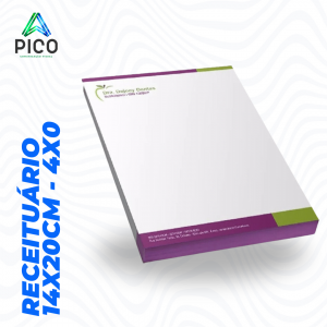 BLOCO DE RECEITUÁRIO PERSONALIZADO TAMANHO 14X20 CM      