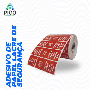 500 ETIQUETAS ADESIVAS DE PAPEL LACRE DE SEGURANÇA - TAMANHO 6X3,5 CM      
