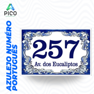 AZULEJO NÚMERO PORTUGUÊS PERSONALIZADO      