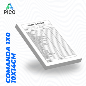 1000 COMANDAS 1X0 TAMANHO 10X14 CM      