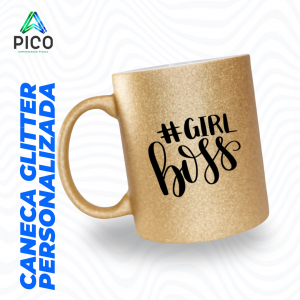 CANECA COM GLITTER PERSONALIZADA      