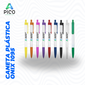 CANETA PLÁSTICA ONIX 1095 PERSONALIZADA      