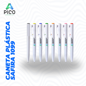 CANETA PLÁSTICA SAFIRA 1099 PERSONALIZADA      