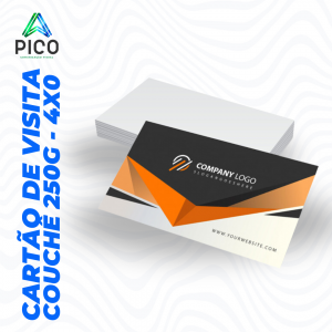 CARTÃO DE VISITA COUCHÊ 250G PERSONALIZADO - TAM. 9x5 CM      