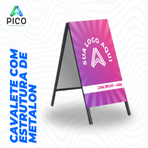 CAVALETE DUPLA FACE DE METALON GALVANIZADO      