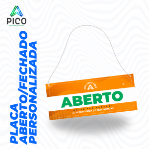 PLACA ABERTO/FECHADO PERSONALIZADA      