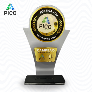 TROFÉU CAMPEONATO Acrílico adesivado 14X22CM    
