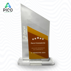 TROFÉU DE CAMADAS Acrílico adesivado 10X21CM    